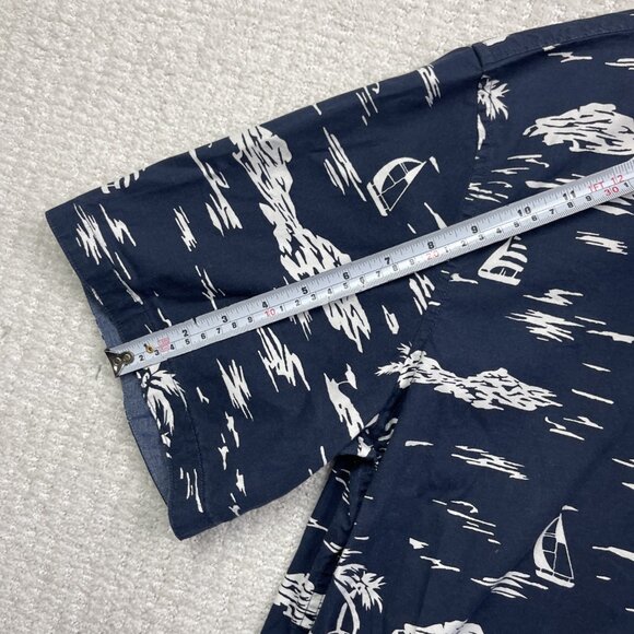 Jachs New York Shirt Men’s XL Blue Palm Tree Sail Boat AOP Short Sleeve Hawaiian - Picture 9 of 14